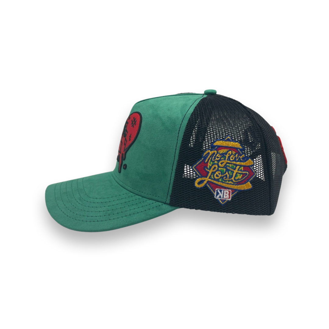 Kid Bully No love Lost Black Trucker Hat (Green) - Kid Bully Worldwide