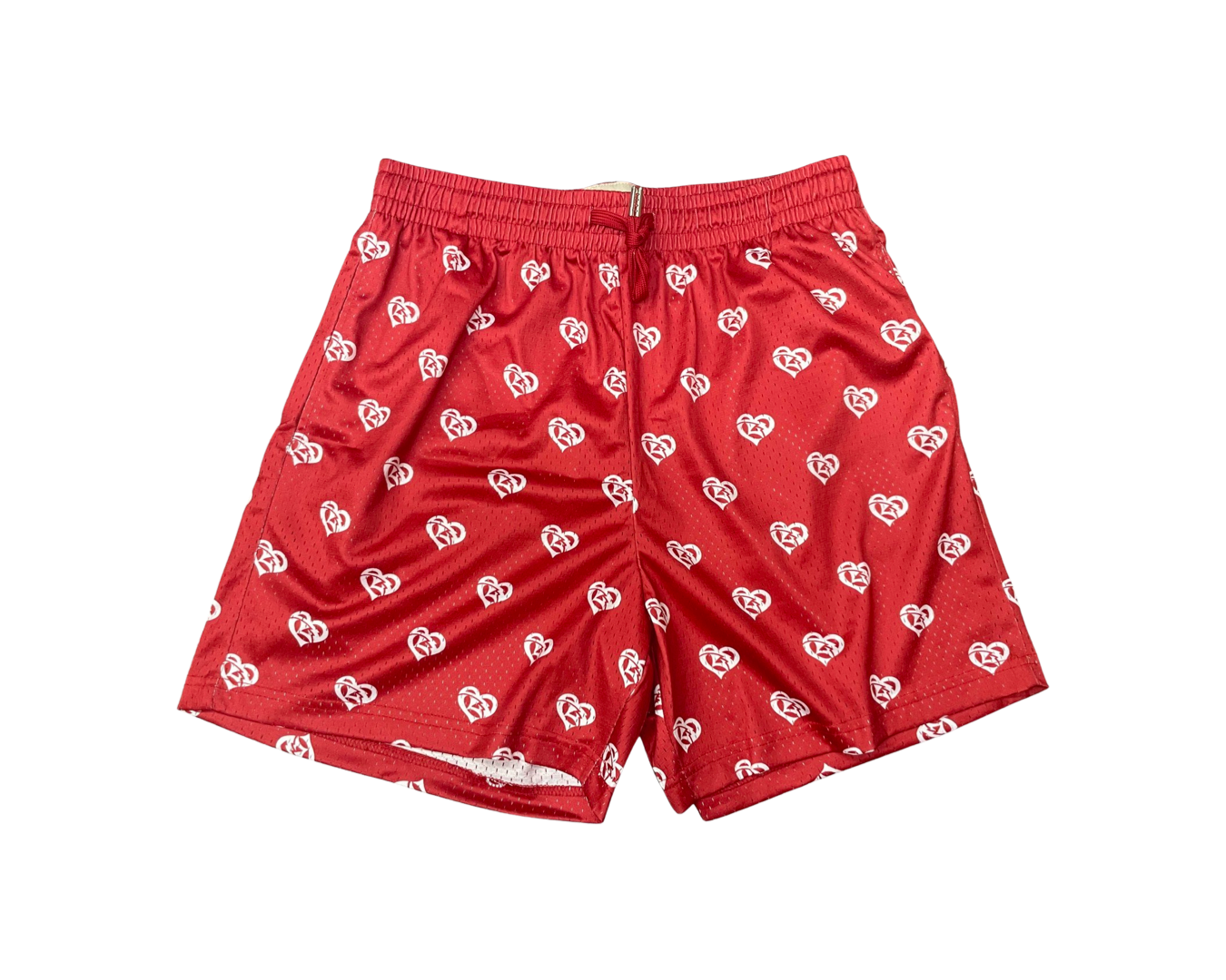 Kid Bully Heart Mesh Shorts (Red & Money Green) - Kid Bully Worldwide